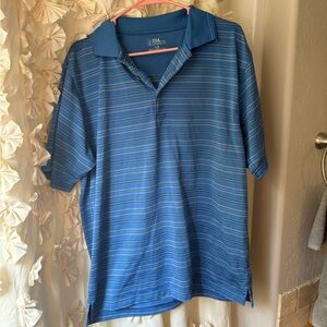 PGA Tour Men’s Blue Striped Polo Shirt